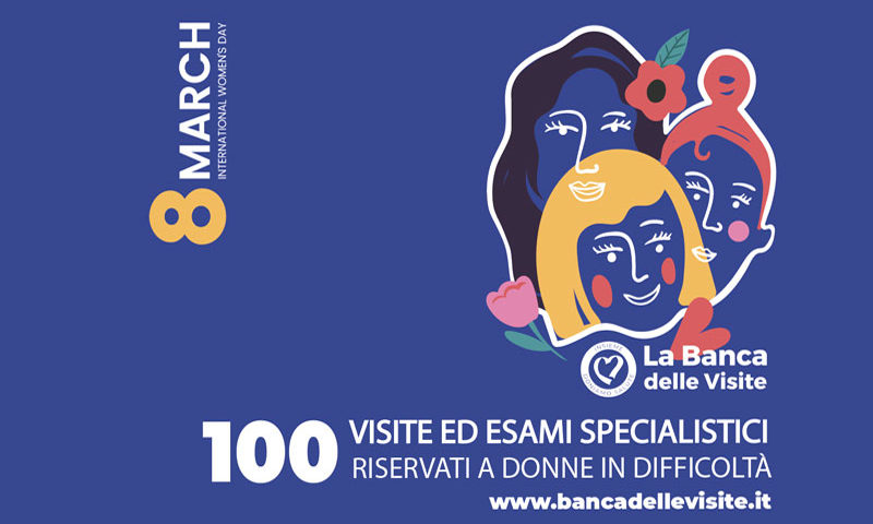 8 marzo: Banca delle Visite dedica 100 prestazioni mediche per donne in difficoltà