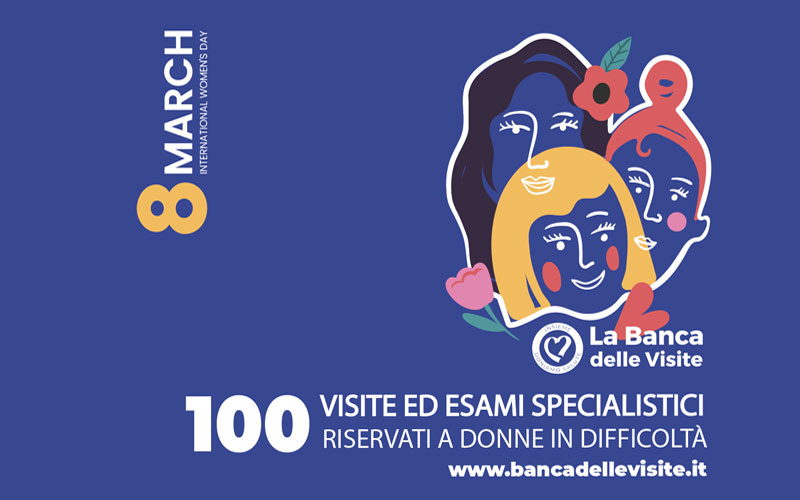8 marzo: Banca delle Visite dedica 100 prestazioni mediche per donne in difficoltà