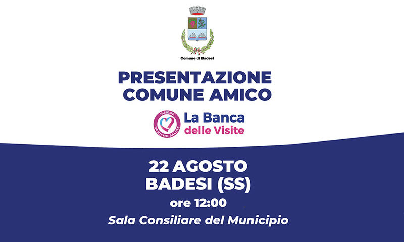 Il Comune di Badesi aderisce all'iniziativa solidale "Banca delle Visite"